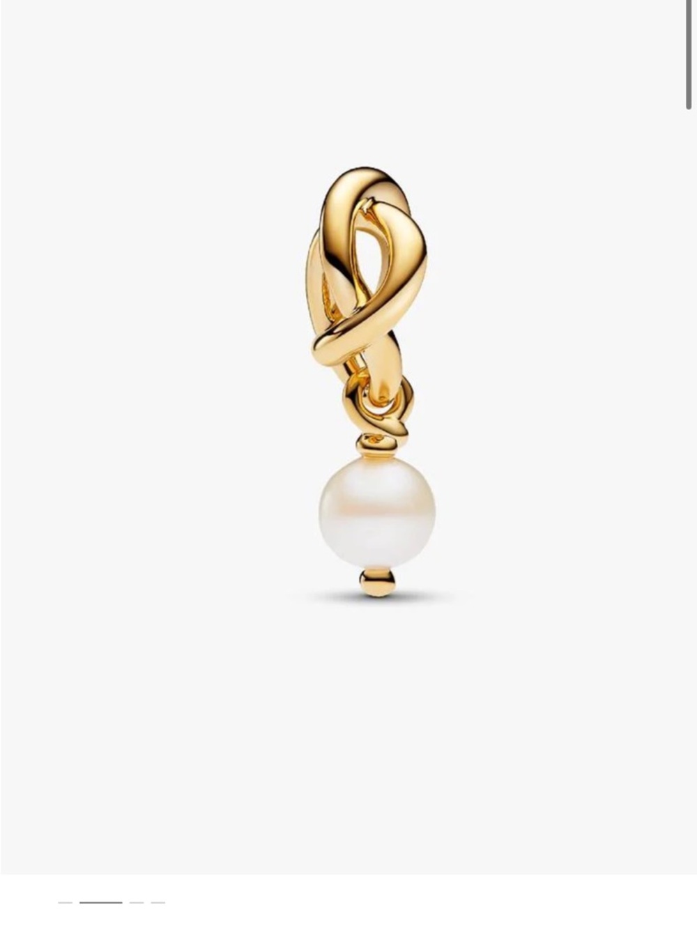 Gold Pearl Drop Pandora charm